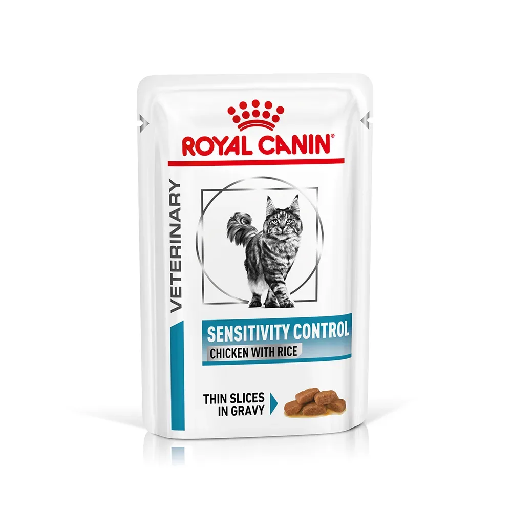 ROYAL CANIN Veterinary Sensitivity Control Huhn mit Reis, feine Stückchen in Soße 12x85 g
