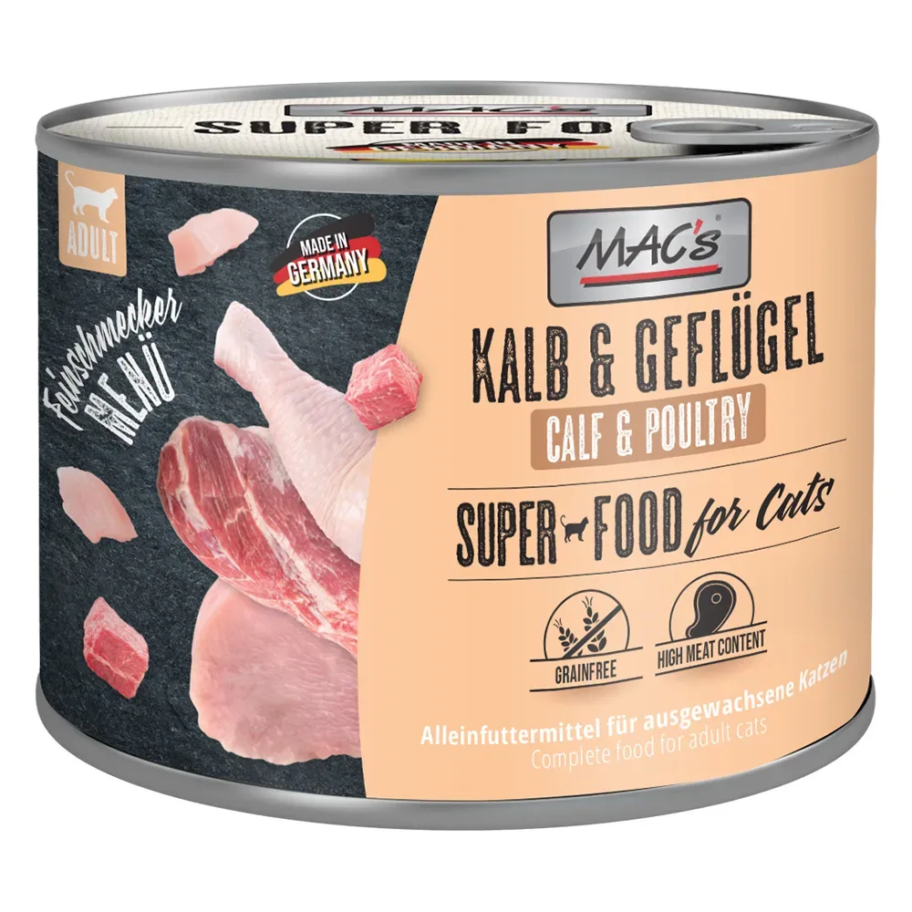 Sparpaket MAC´s Cat Feinschmecker 24 x 200 g - Rind & Kaninchen