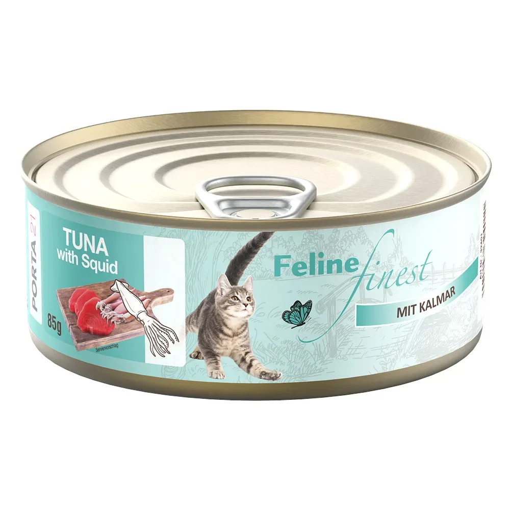 Feline Finest Katzen Nassfutter 85 g - Thunfisch mit Garnelen