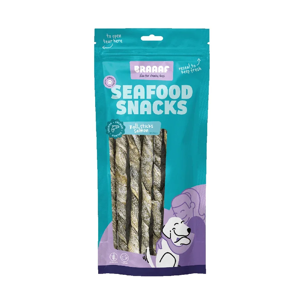 Braaaf Lachs Roll Stick - Sparpaket: 2 x 20 cm (194 g)