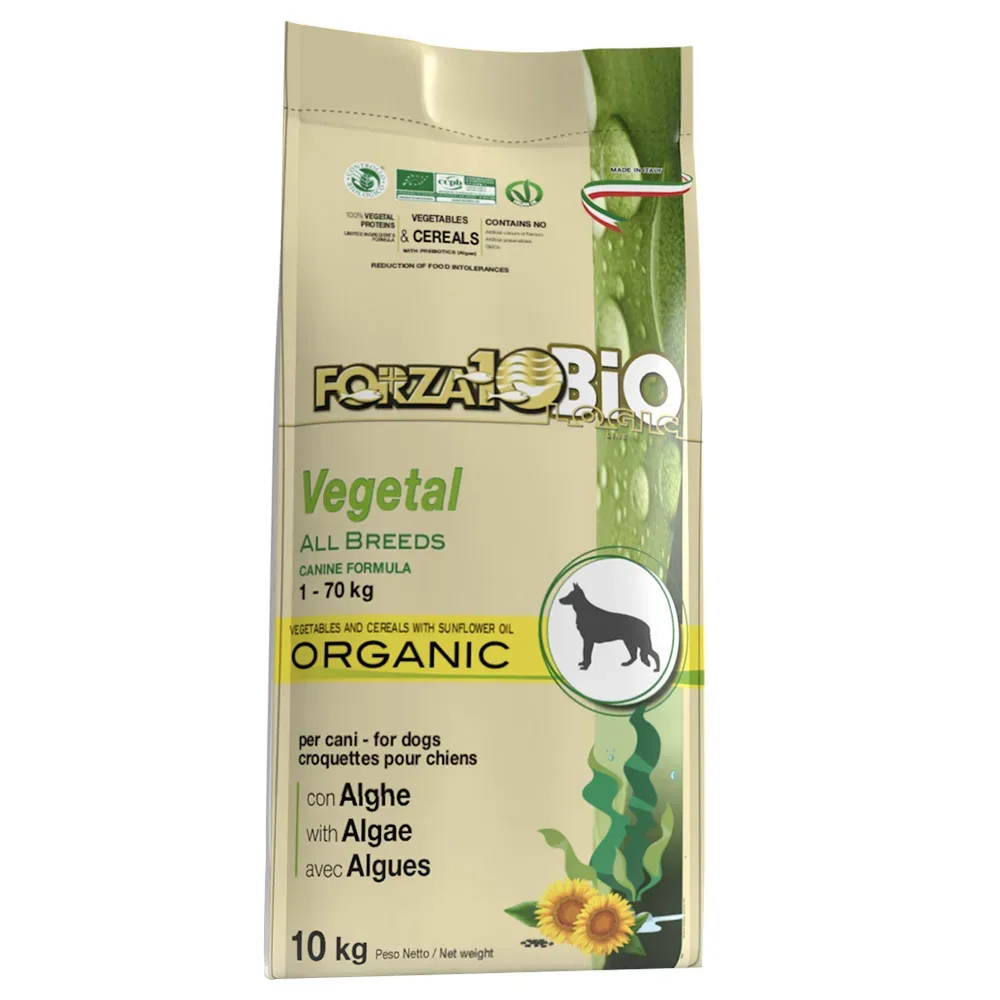 Forza10 Bio All Breeds Vegetal with seaweed Trockenfutter für Hunde - Satz %: 2 x 10 kg