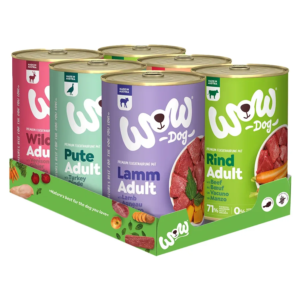 Sparpaket WOW Adult 24 x 400 g - Mixpaket (5 Sorten)