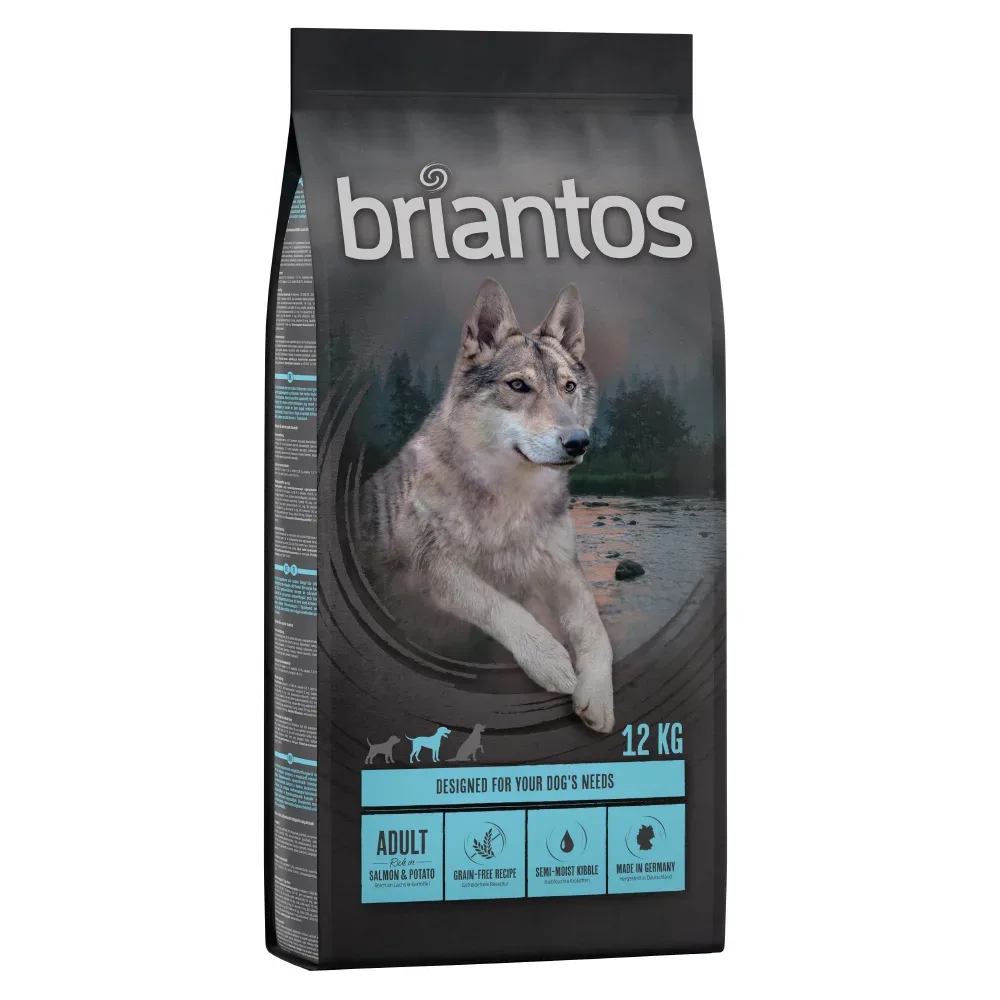 Briantos Adult Lachs & Kartoffel - GETREIDEFREIE Rezeptur - Sparpaket: 4 x 1 kg