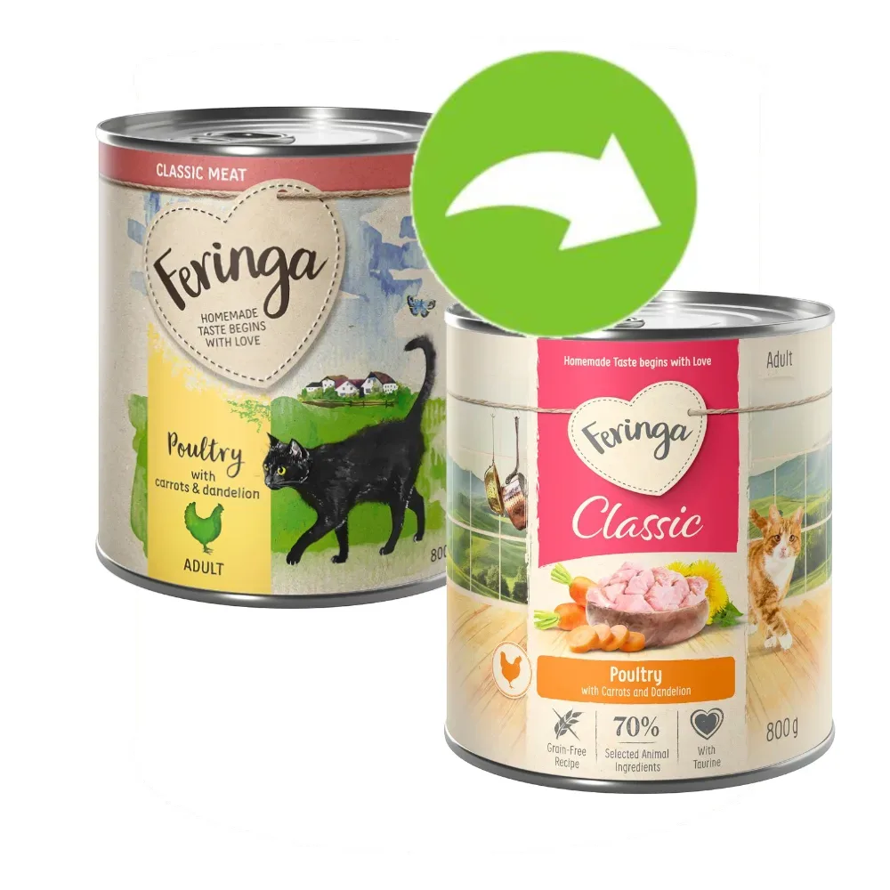 Sparpaket Feringa Classic Meat Menü 12 x 800 g - Forelle & Huhn