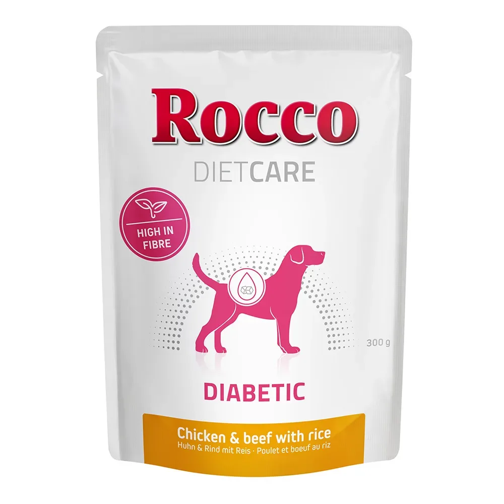 Rocco Diet Care Diabetic Huhn & Rind mit Reis 300 g - Pouch - 24 x 300 g