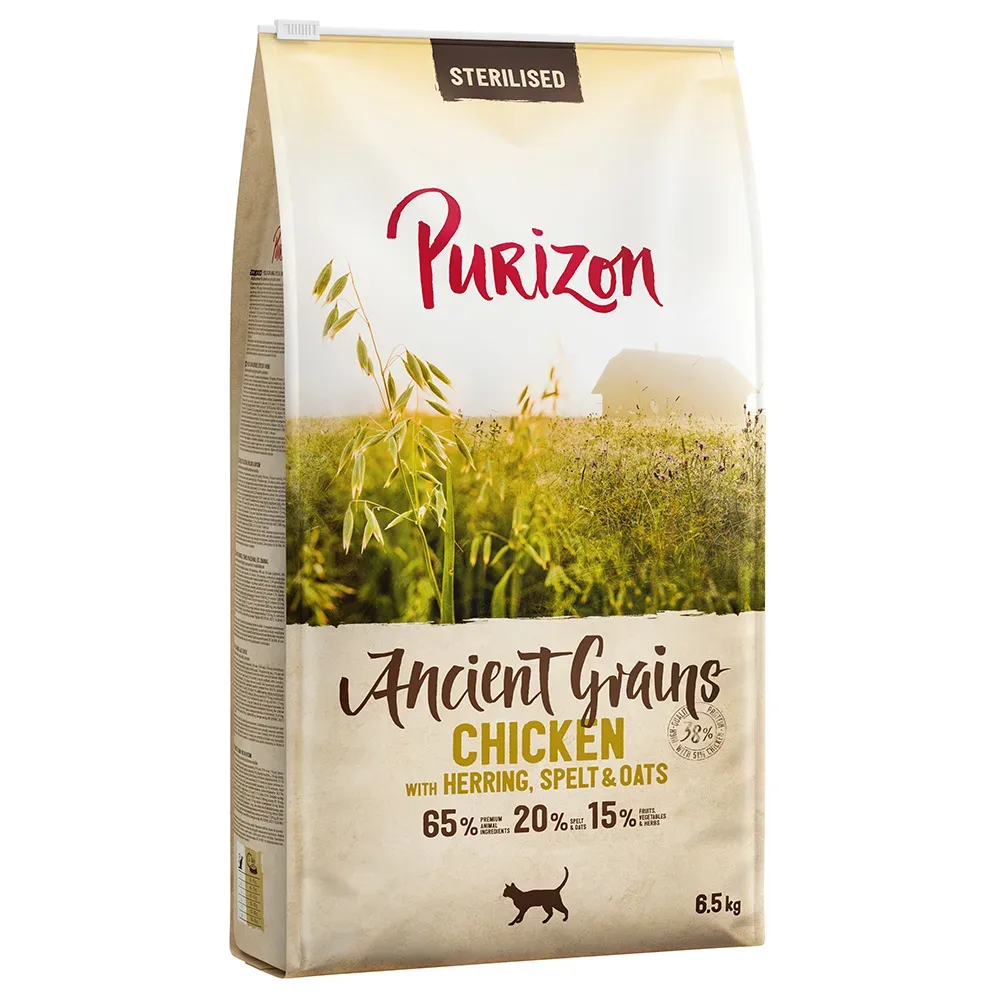 Sparpaket Purizon Adult Urgetreide 2 x 6,5 kg - Sterilised Huhn mit Fisch