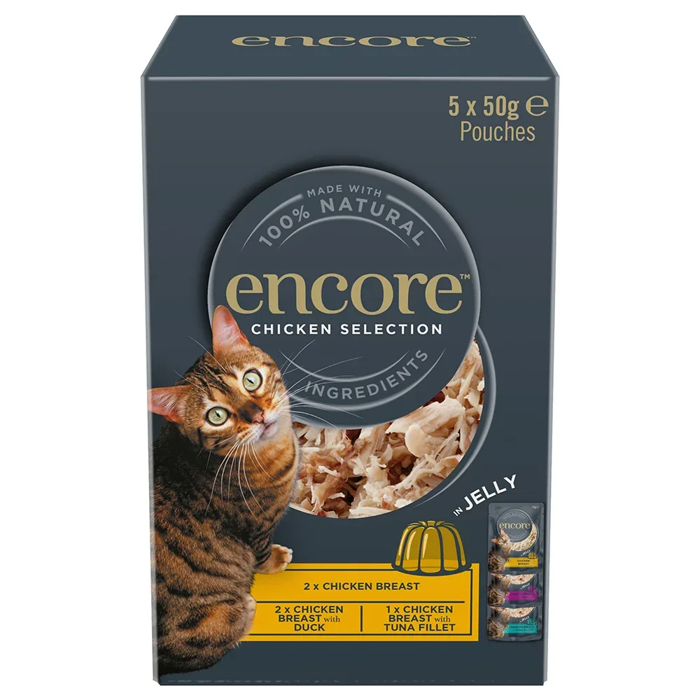 Encore Jelly Pouch Mixpaket 20 x 50 g - Auswahl mit Huhn 1 (3 Sorten)