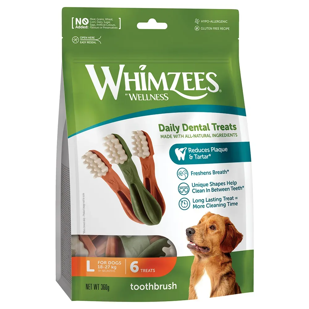 Whimzees by Wellness Toothbrush - Sparpaket: 2 x Grösse L