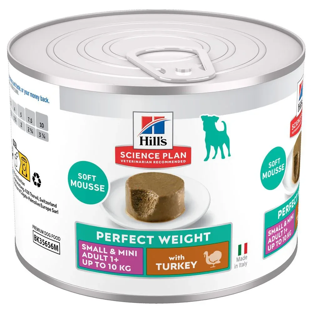 Hill's Science Plan Perfect Weight Adult Small & Mini Mousse - Truthahn (12 x 200 g)