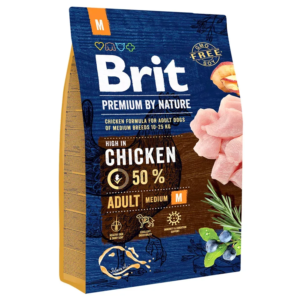 Brit Premium by Nature Adult Medium Breed mit Huhn - 3 kg