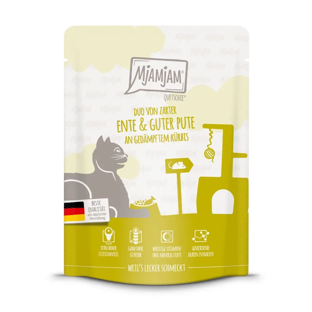 Sparpaket MjAMjAM Quetschie 24 x 300 g - Ente & Pute