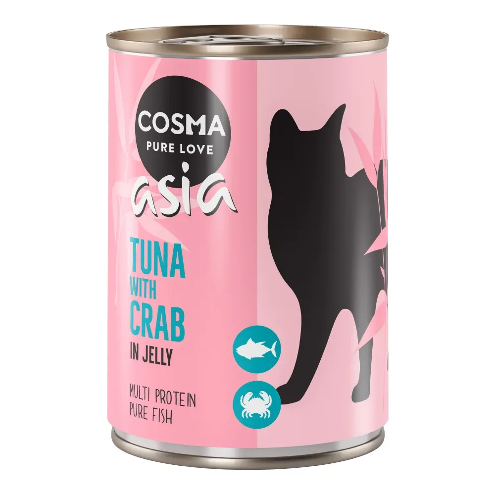 Sparpaket Cosma Asia in Jelly 12 x 400 g - Thunfisch & Krebsfleisch