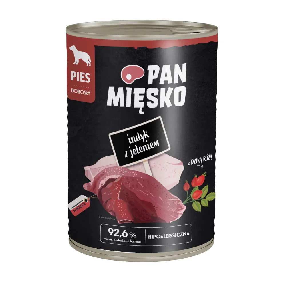 Pan Mi?sko Dog 12 x 400 g - Puppy Truthahn mit Rind