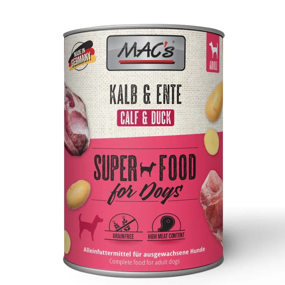 MAC's Adult Superfood 6 x 400 g - Rind & Kürbis