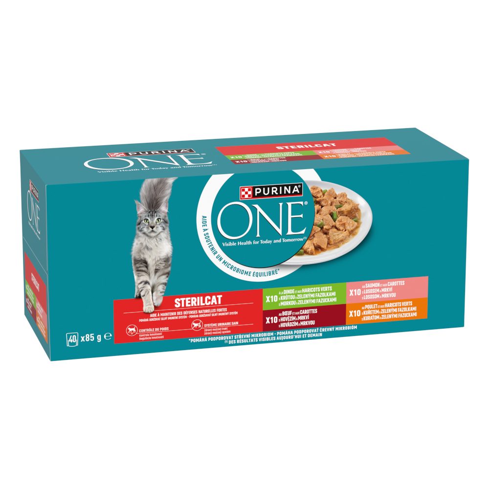 Purina ONE STERILCAT Nassfutter Katze zarte Stückchen in Sauce 40 x 85g Portionsbeutel