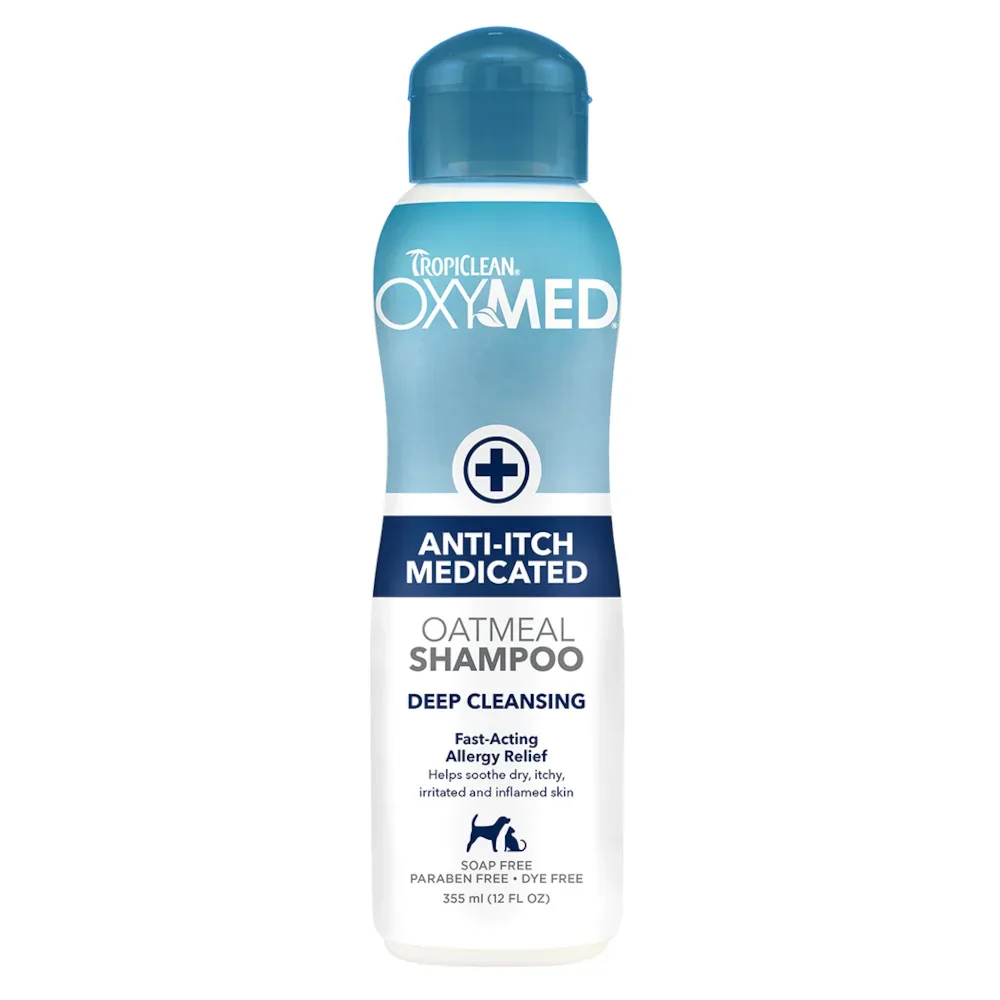 TropiClean OxyMed Anti-Juckreiz Shampoo - Sparpaket: 3 x 355 ml