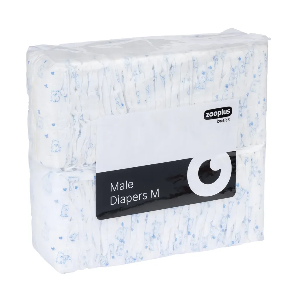 zooplus Basics Rüdenwindeln - Grösse M: 42 - 52 cm, 50 Stück