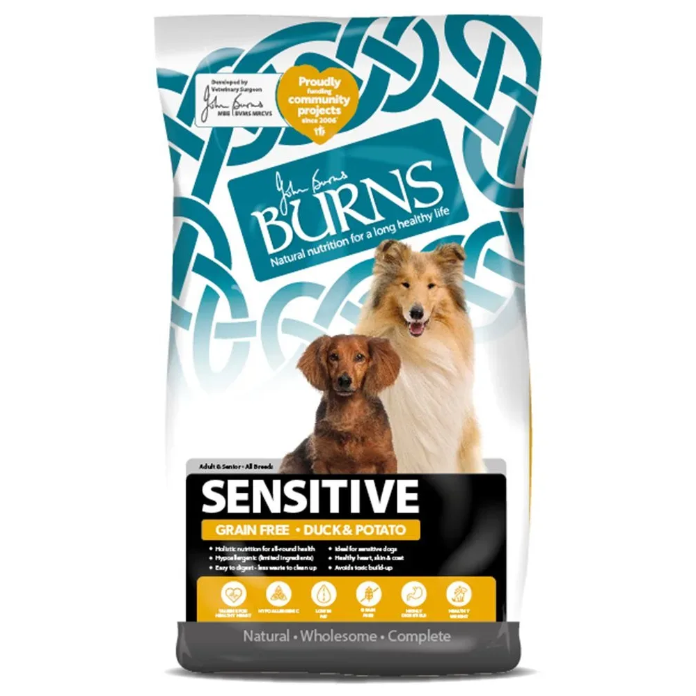 Burns Adult & Senior Sensitive Ente & Kartoffel - Sparpaket: 2 x 12 kg