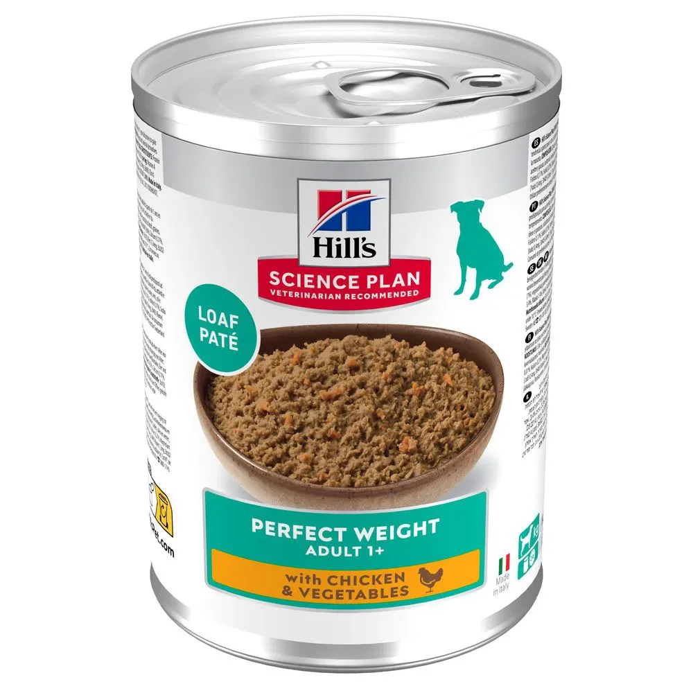 Hill's Science Plan Adult 1+ Perfect Weight mit Huhn & Gemüse - Sparpaket: 24 x 363 g