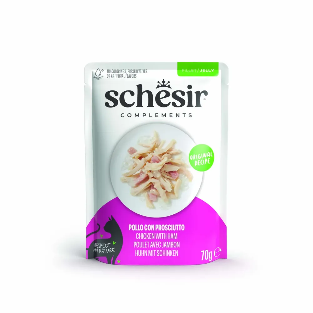 Schesir Complements Filet in Gelee 6 x 70 g in Beuteln - Huhn