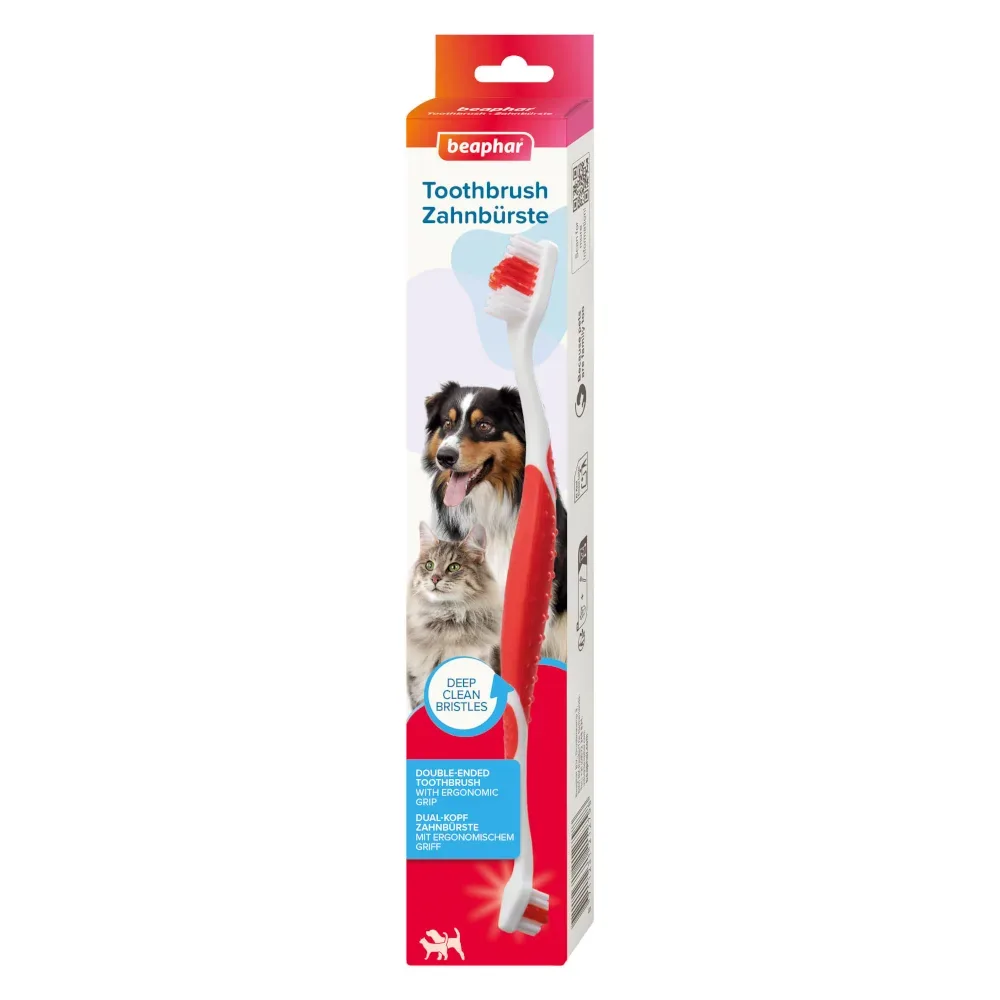 beaphar Zahnbürste für Hunde & Katzen - 1 Stück
