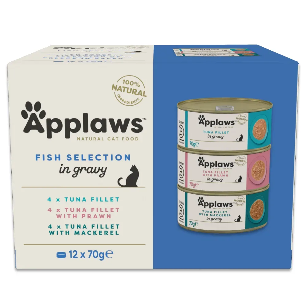 Sparpaket Applaws Cat in Sosse 12 x 70 g - Mixpaket (3 Sorten)