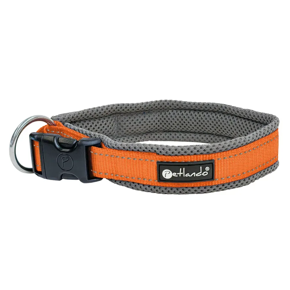 Petlando Outdoor Halsband, orange - Grösse M: 45 - 50 cm Halsumfang, 40 mm breit