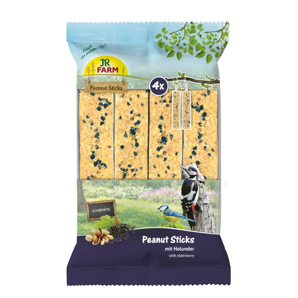 JR Farm 4x Peanut Sticks Schalenfrei 640 g - mit Hermetia