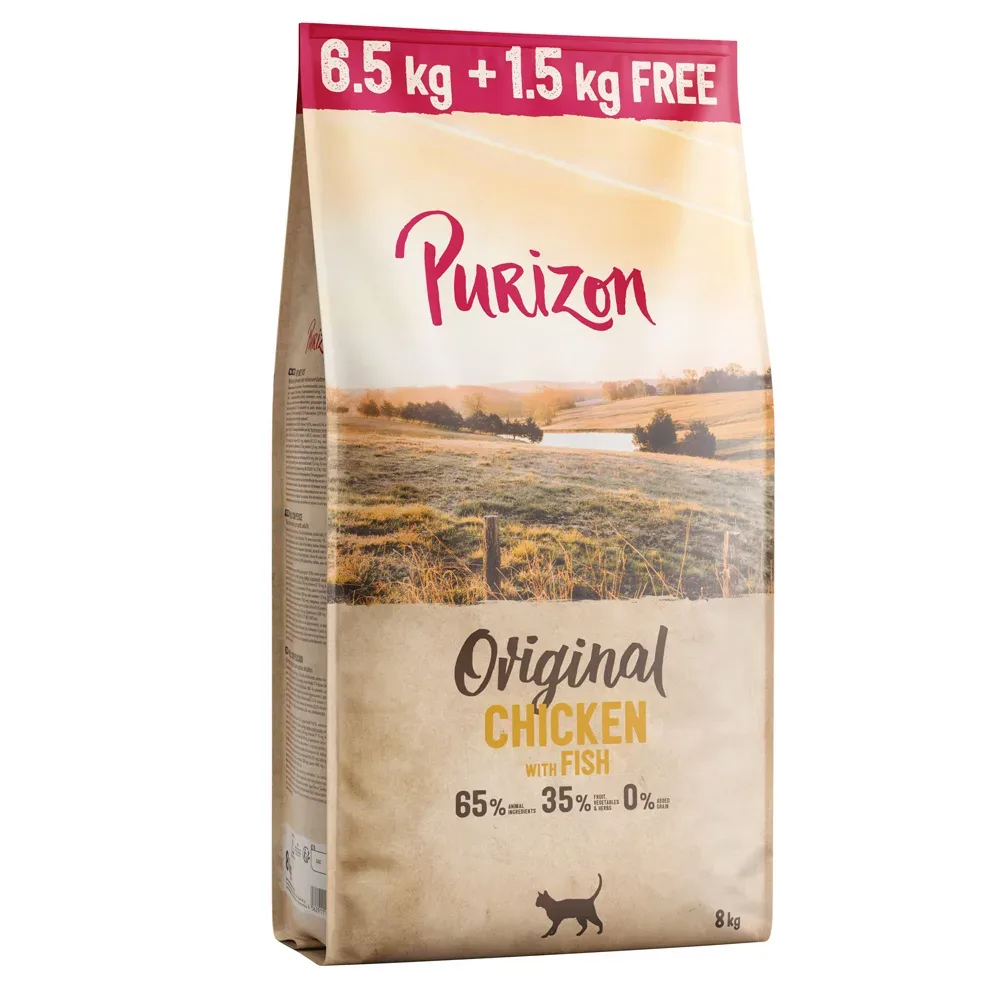 1,5 kg gratis! Purizon Adult Getreidefrei 8 kg - Original Huhn mit Fisch