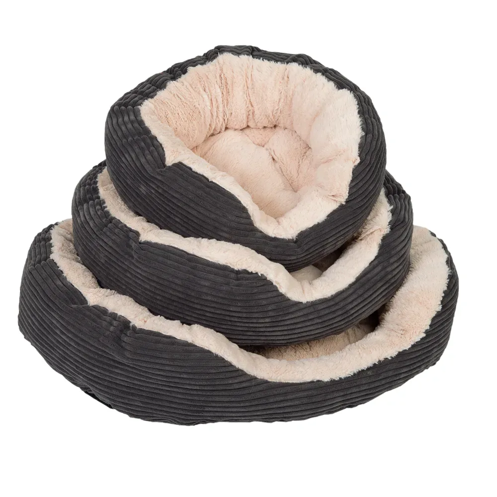 Kuschelbett Cozy Cord - L 63 x B 53 x H 15 cm