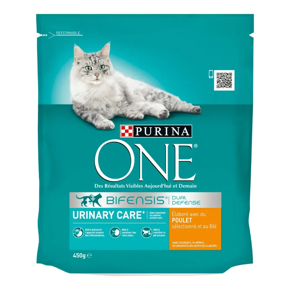 Purina One Urinary Care Huhn, Weizen für Katzen Fellnase - 450 g