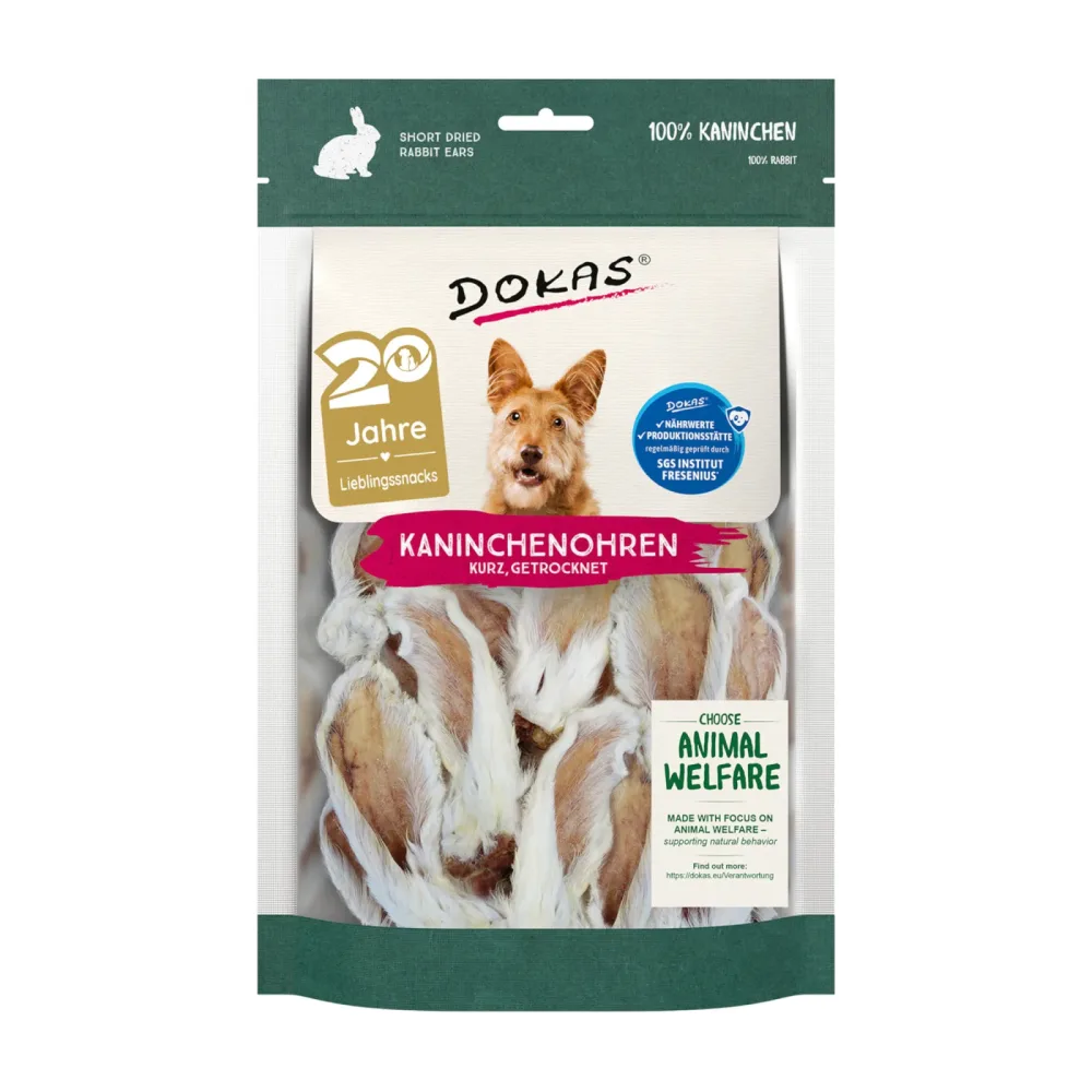 Dokas Kaninchenohren mit Fell - Sparpaket: 3 x 100 g
