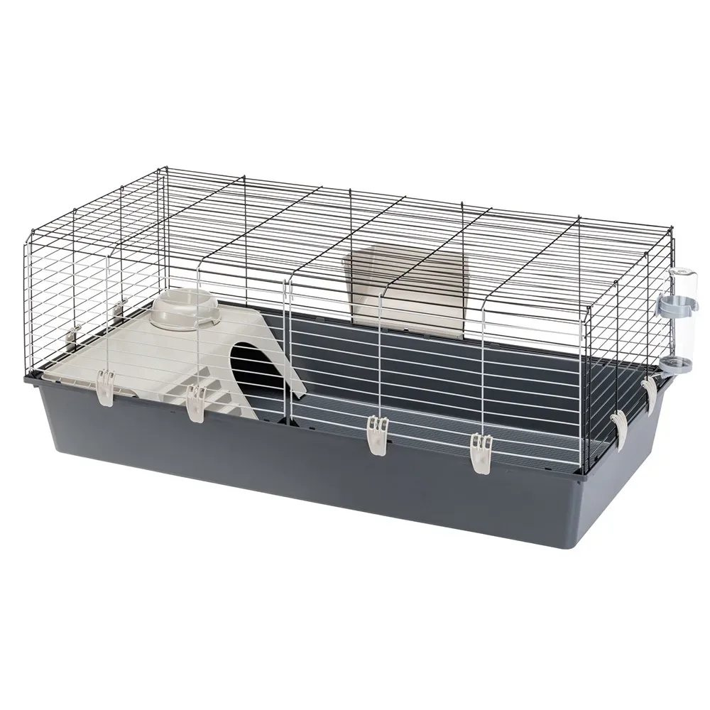 Ferplast Kleintierkäfig Rabbit 120 - grau: L 118 x B 58,5 x H 51,5 cm