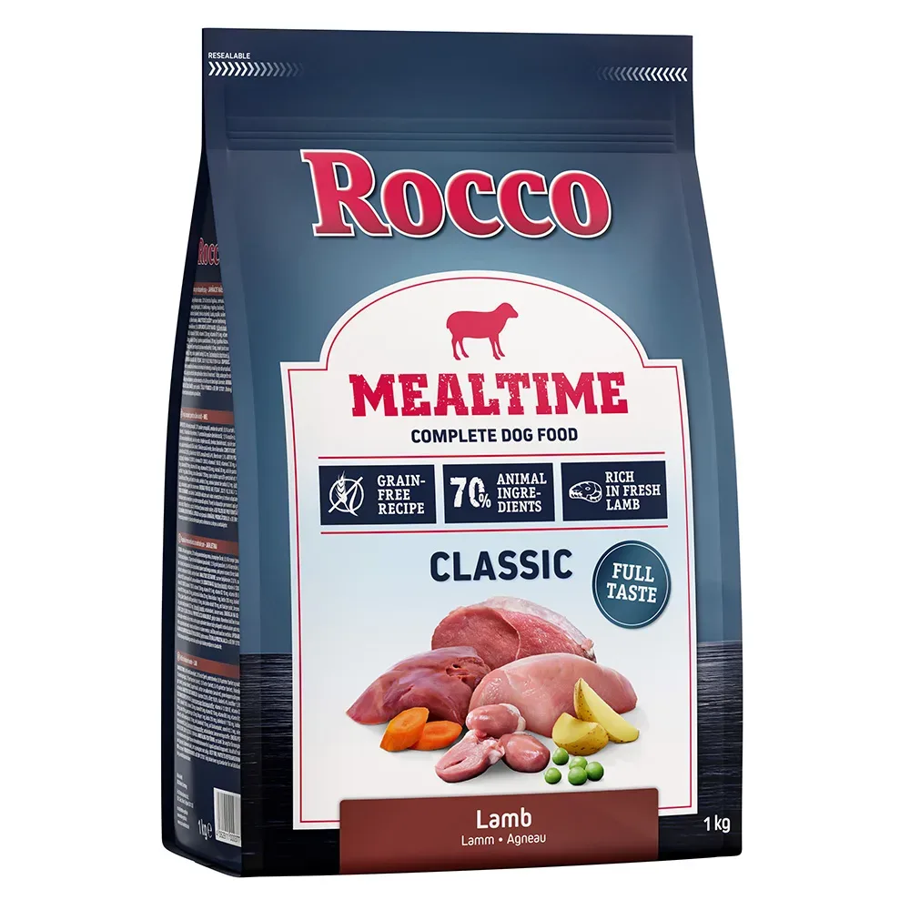 3 x 1 kg Rocco Mealtime - gemischtes Probierpaket  Mix 1: Rind, Huhn, Lamm