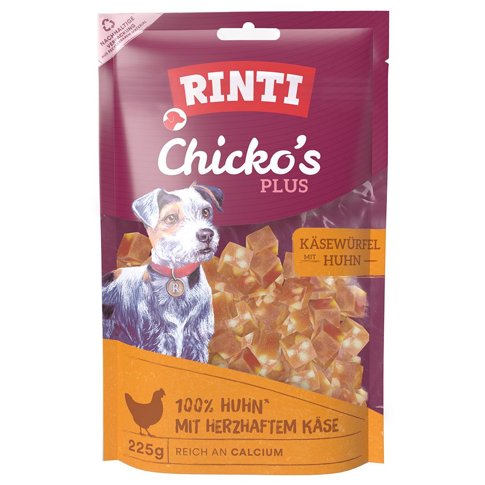 RINTI Chicko Plus Käsewürfel, Huhn mit Käse 225 g
