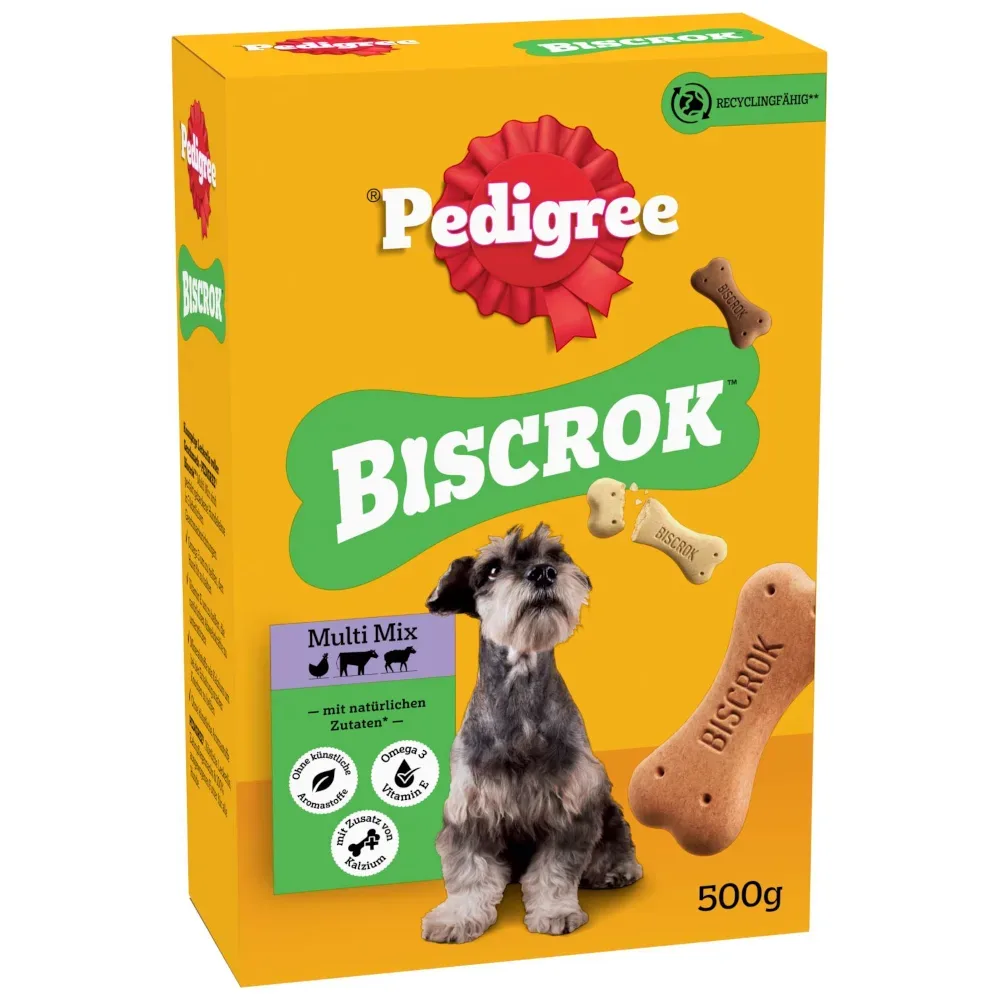 Pedigree Biscrok in 3 köstlichen Geschmacksrichtungen - 500 g