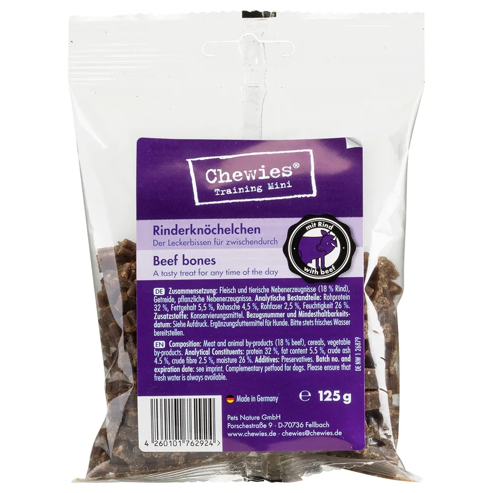 Chewies Mini Knöchelchen Mixpaket 6 Sorten - 6 x 125 g