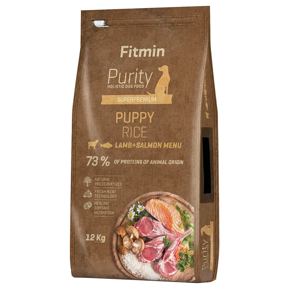 Fitmin dog Purity Rice Puppy Lamm & Lachs - Sparpaket: 2 x 12 kg