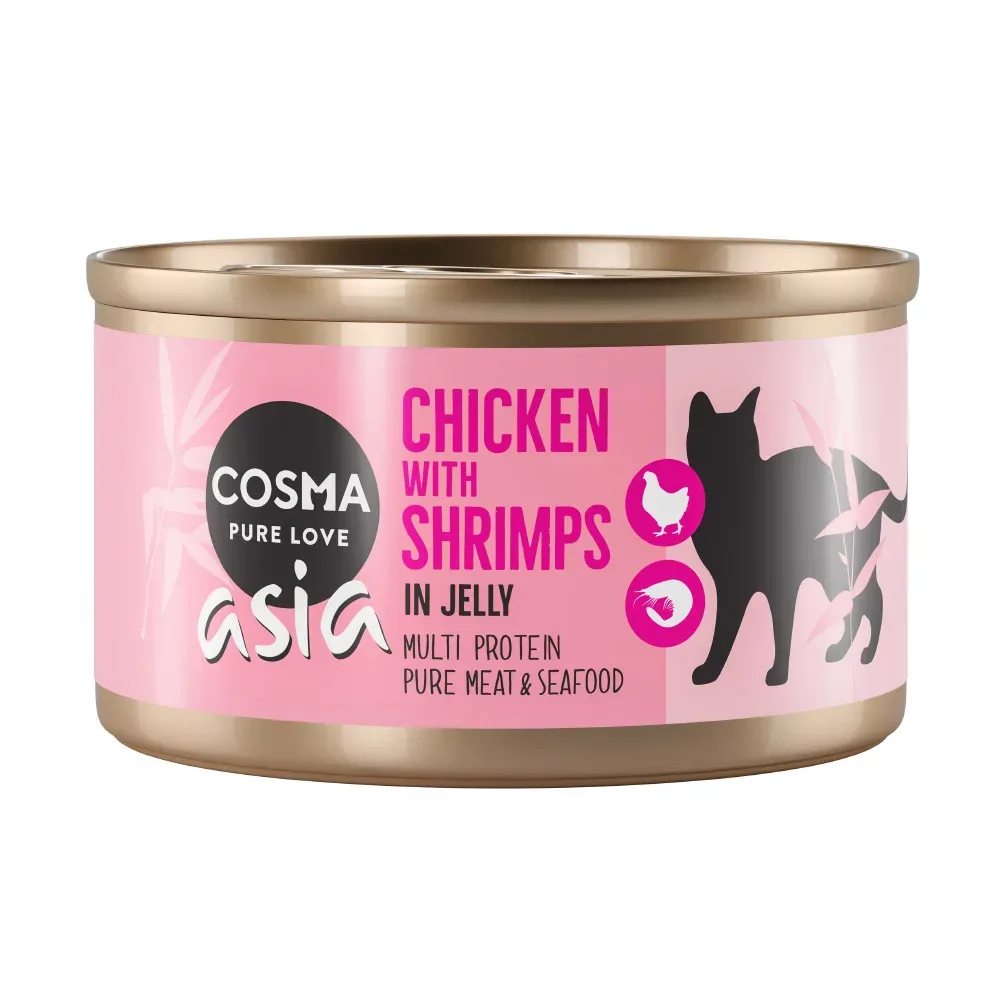 Sparpaket Cosma Asia in Jelly 24 x 85 g - Huhn & Shrimps