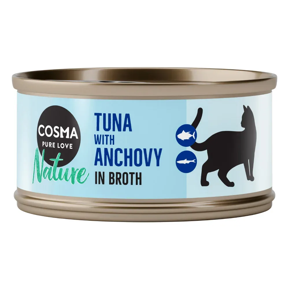 Sparpaket Cosma Nature 48 x 70 g - Thunfisch mit ganzen Sardellen