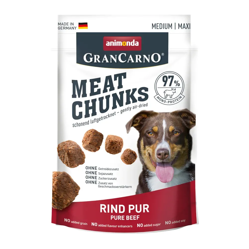 animonda Gran Carno Meat Chunks Medium / Maxi - 4 x 80 g Rind Pur