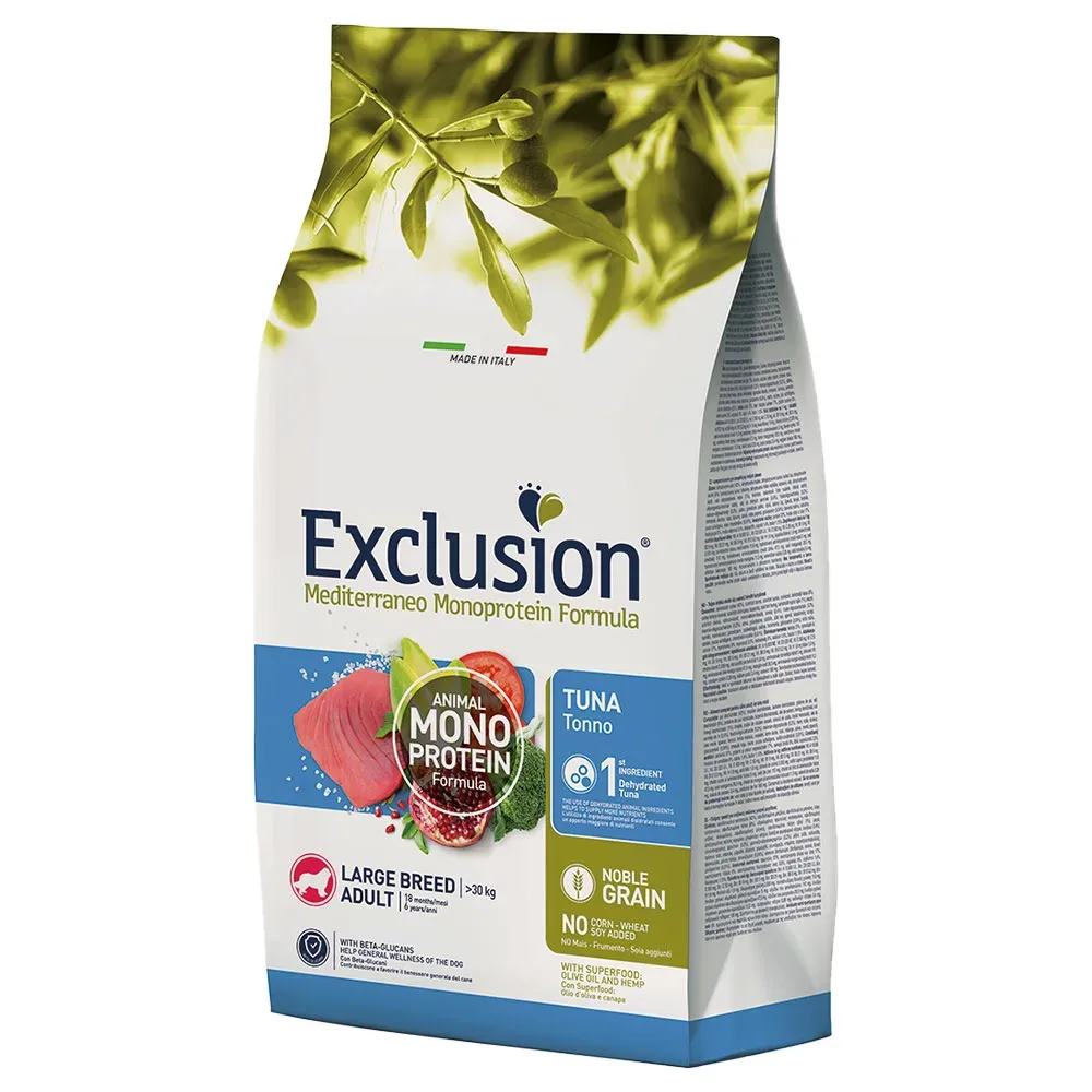 Exclusion - Dog Adult Large Tuna 12kg, 12KG