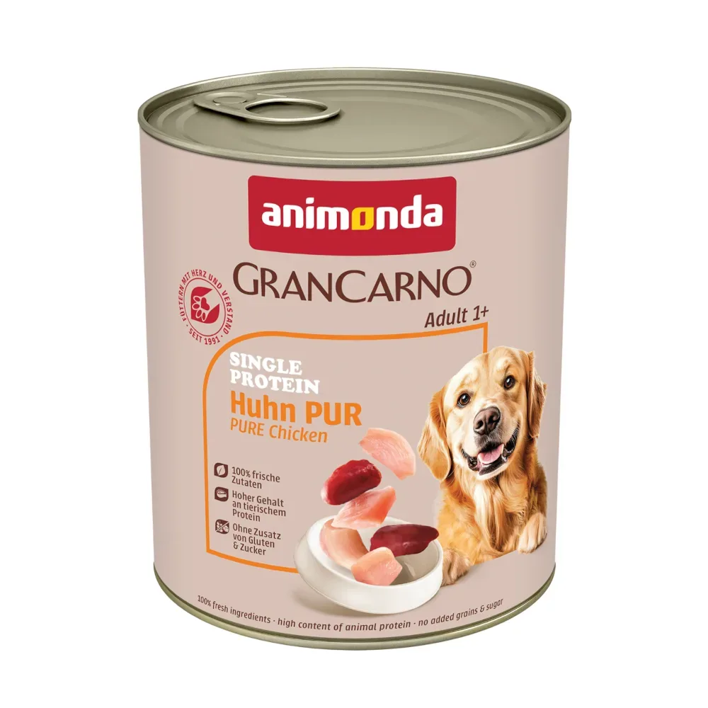 animonda GranCarno Adult Single Protein 6 x 800 g - Huhn Pur