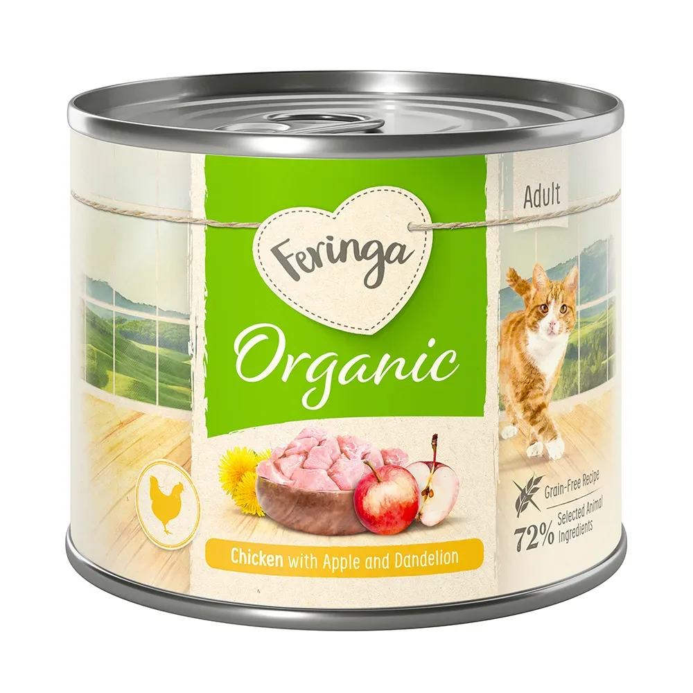 Feringa Bio Menü 6 x 200 g - Bio Huhn mit Bio Apfel und Bio Löwenzahn