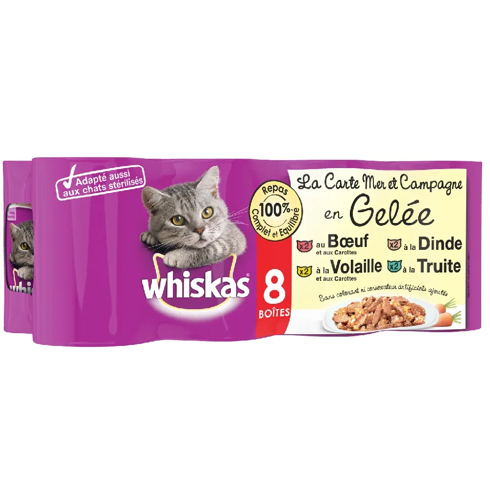 Sparpaket Whiskas La Carte 24 x 390 / 400 g - Meer und Landschaft in Gelee (24 x 390 g)