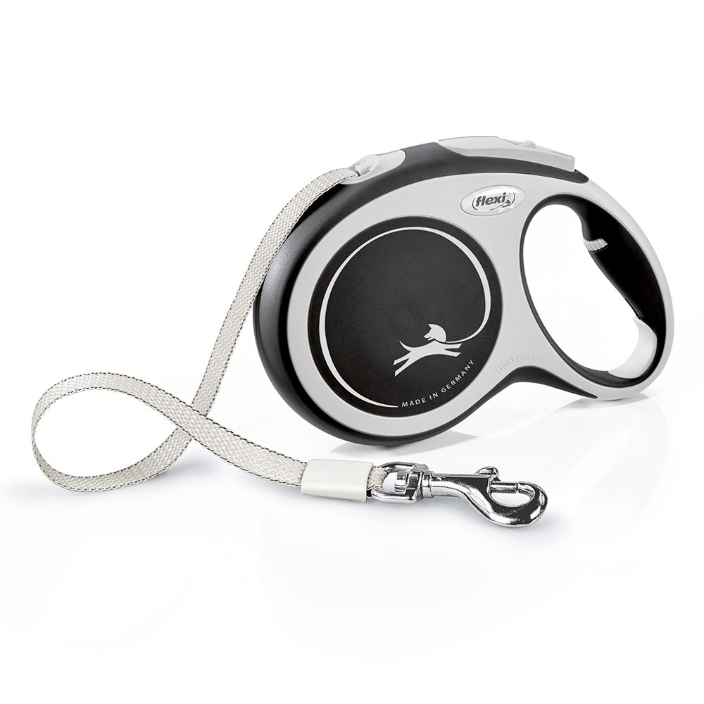 Flexi New Comfort Gurt schwarz L, 8 m, 50 kg