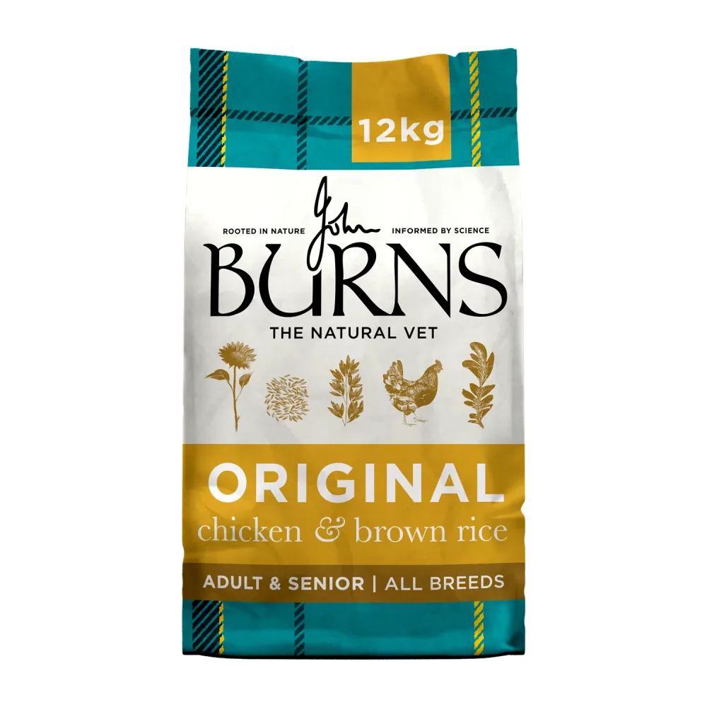 Burns Adult & Senior Original Huhn & brauner Reis - Sparpack: 2 x 12 kg