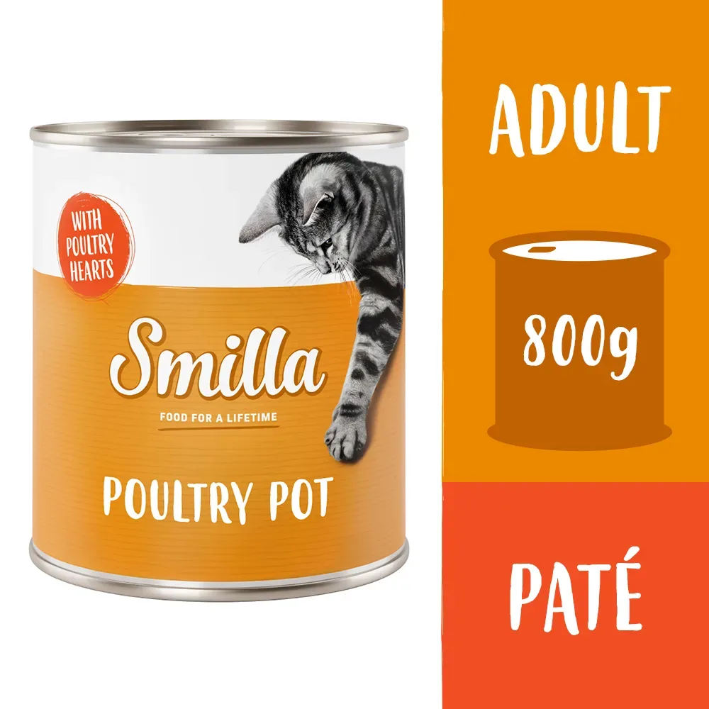 Smilla Geflügeltöpfchen Probiermix - 6 x 800 g (4 Sorten)
