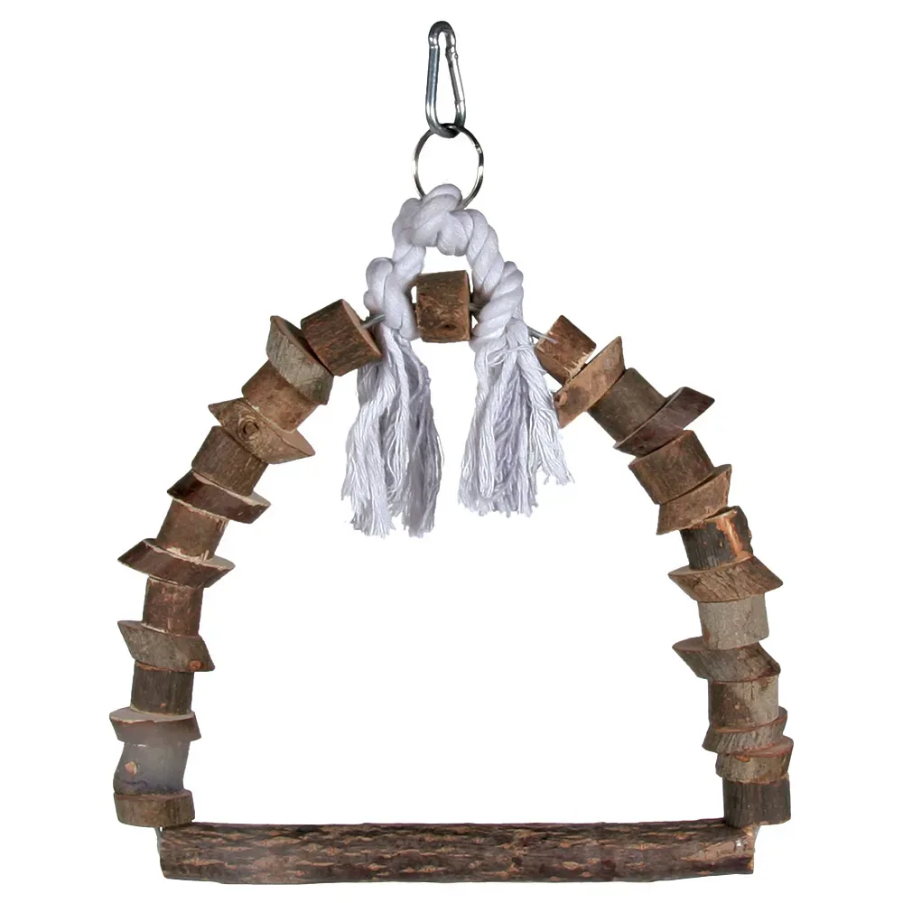 Trixie Vogelschaukel Natur - Grösse S: L 21 x B 20 cm, Stange Ø 12 mm