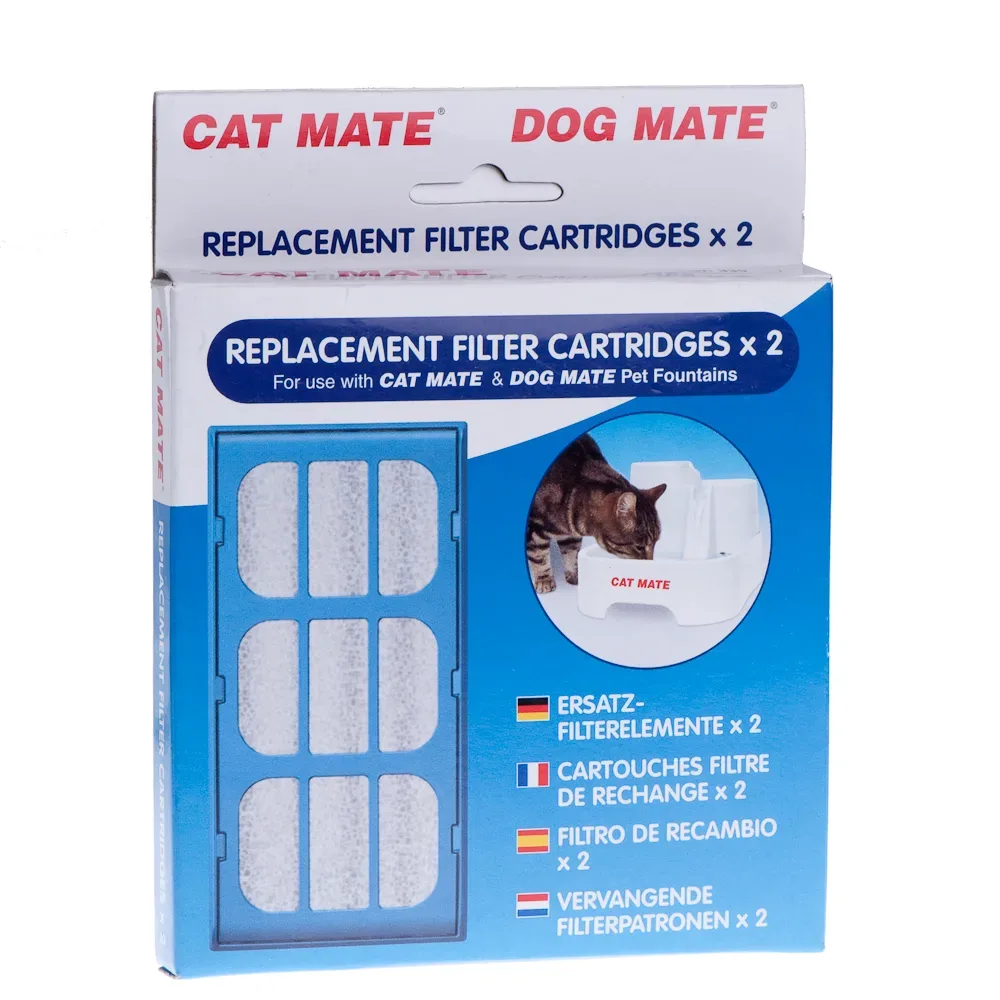 Cat Mate Trinkbrunnen, 2 Liter - Zubehör: Ersatzfilter (2 Stück, für weiches Wasser)